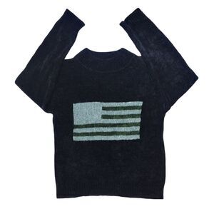 Chenille Flag Sweater  